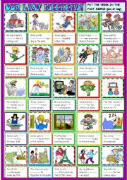 English Worksheet: Our last weekend!: past simple regular verbs for beginners