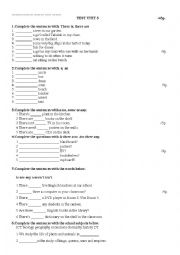 English Worksheet: some/any/a/an test