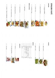 English Worksheet: menu for at a restaurant
