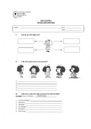 English Worksheet: feelings