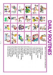 English Worksheet: Daily Routines