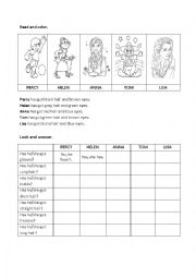 English Worksheet: Physical appearance