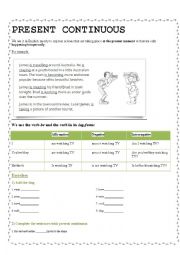 English Worksheet: Present Continuous