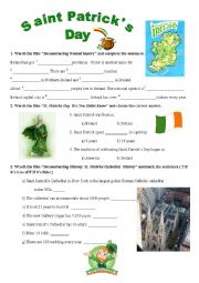 English Worksheet: Saint Patricks Day