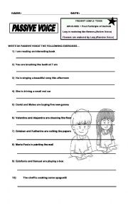 English Worksheet: Passive Voice