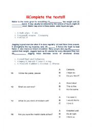English Worksheet: English exercise