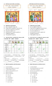 English Worksheet: Family verb to be