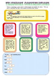 English Worksheet: Phone conversation comprehension