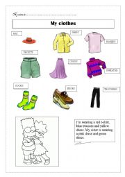 English Worksheet: The clothes