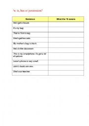 English Worksheet: 