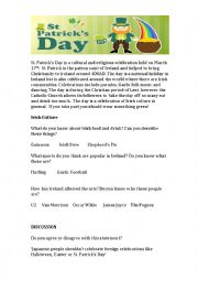 English Worksheet: St. Patricks Day 