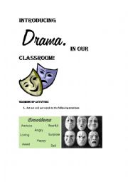 INTRODUCING DRAMA IN OUR CLASSROOM!!