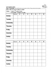 English Worksheet: Present simple - Battleship down!