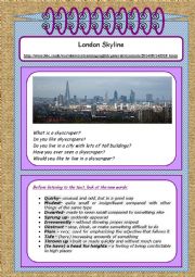 English Worksheet: London Skyline