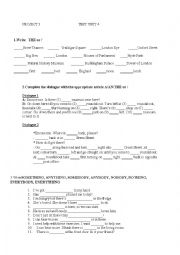 English Worksheet: PROJECT 3 OXFORD UNIT 4