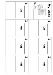 English Worksheet: Mini - Book: Days of the week
