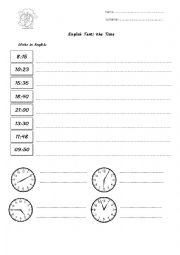 English Test- The Time