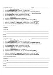 English Worksheet: Participial Adjectives Quiz