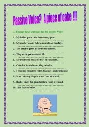 English Worksheet: Practice: PASSIVE VOICE