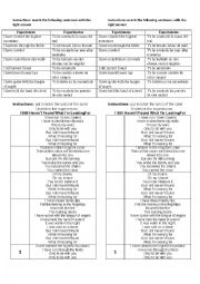 English Worksheet: experiences