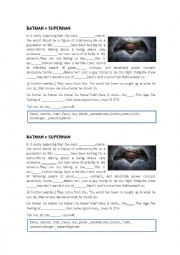 English Worksheet: Batman vs Superman