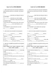 English Worksheet: LADY IN RED
