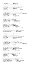 English Worksheet: comparatives and superlatives