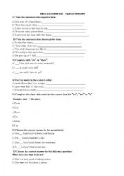 English Worksheet: Simple Present