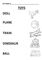 English Worksheet: TOYS