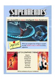 English Worksheet: superheroes 7
