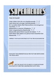 English Worksheet: superheroes 11