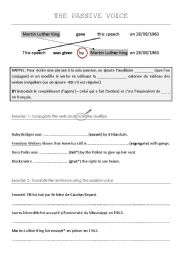 English Worksheet: Passive form and Civil Rights Movement