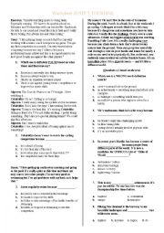 TEOG worksheet (Unit 7 Tourism)