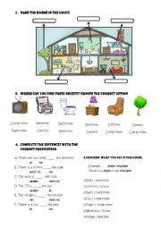 House prepositions there is/are