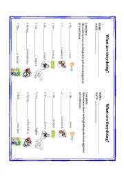 English Worksheet: Present continuous