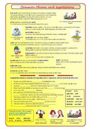 English Worksheet: Common idioms and expressions