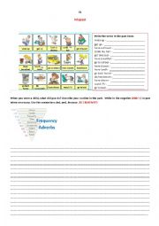 English Worksheet: Simple past - my routine