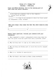 English Worksheet: Diary of a Wimpy Kid