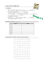 English Worksheet: Food exercices