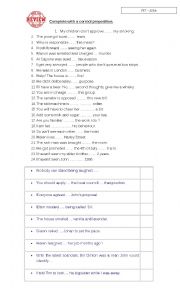 English Worksheet: Welcome Back Revision