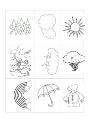 English Worksheet: Weather flashcards