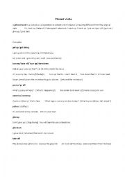 English Worksheet: Phrasal Verbs