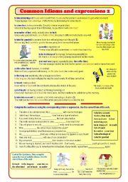 English Worksheet: Common idioms and expressions 2