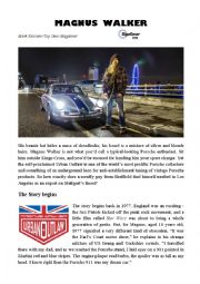 English Worksheet: Car enthusiast Magnus Walker