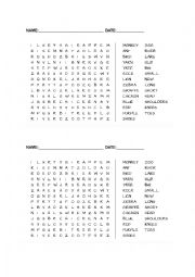 Elementary wordsearch x2