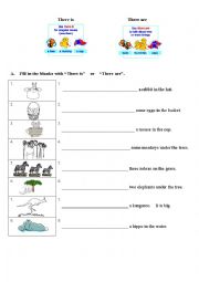 English Worksheet: There is / There are