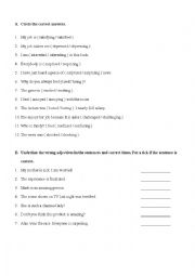 English Worksheet: Adjectives ending in ed or ing