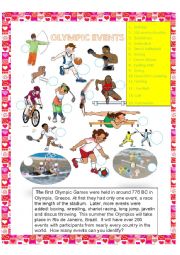 English Worksheet: Olympics - Matching