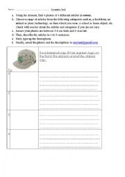 English Worksheet: Internet task - describing  objects at the Lost Property Office
