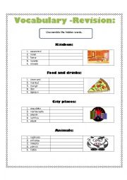 Simple vocabulary - revison